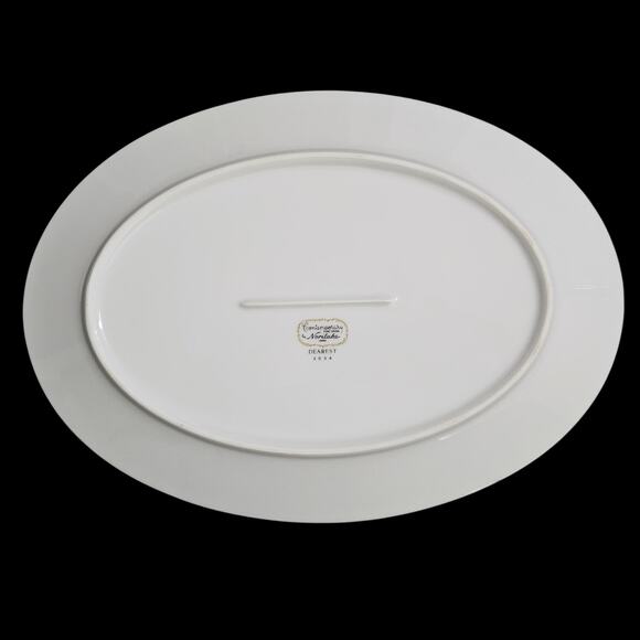 Noritake Dearest 2034 Oval Platter 12x9” Contemporary Fine China Japan Gold Trim - Picture 3 of 4